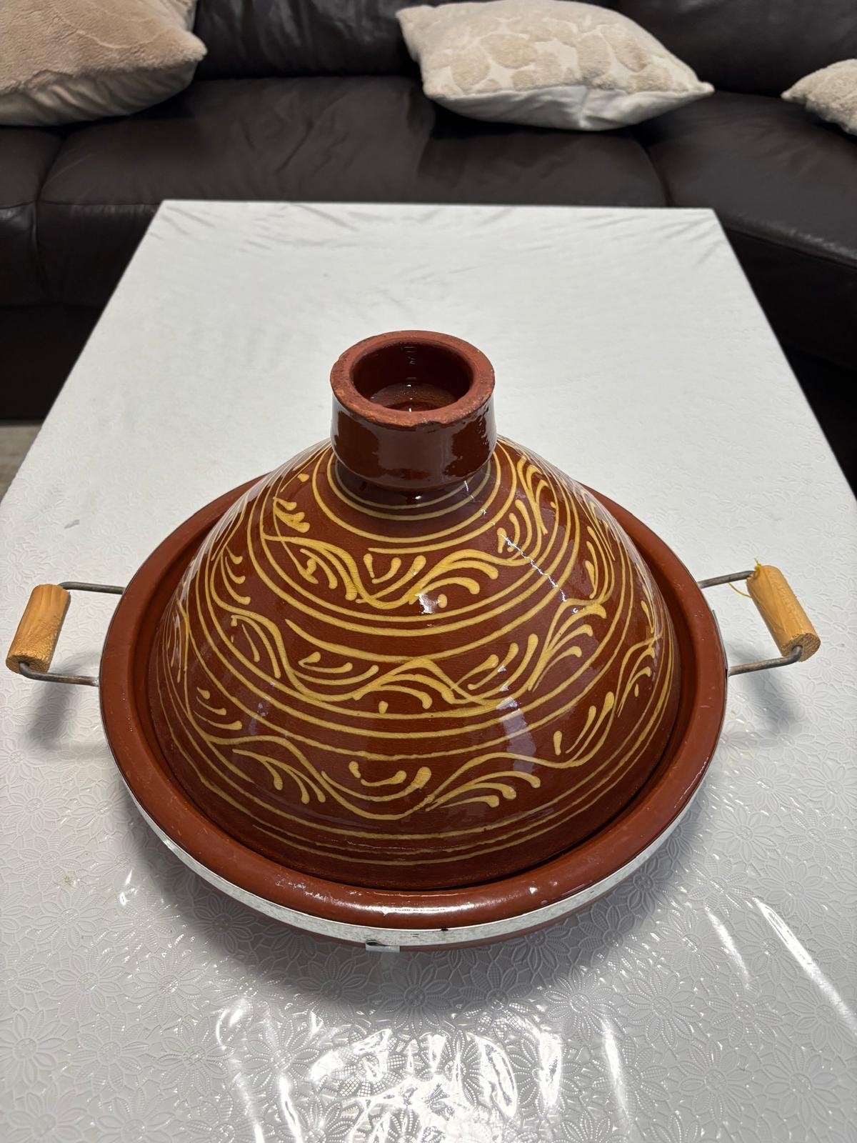 Nieuwe Marokkaanse Tajine 30 cm- Authentieke Gerecht, Ophalen, Overige typen, Nieuw, Steen/keramiek