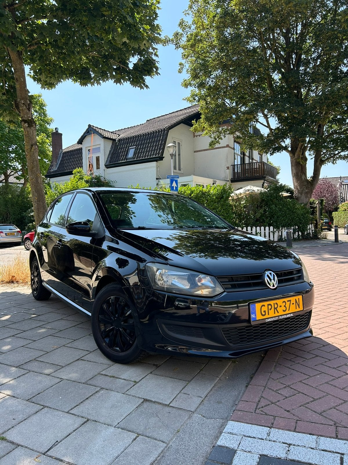 Volkswagen Polo 1.2 6V 44KW 5D My2009 2010 Zwart, Auto's, Voorwielaandrijving, 967 kg, 1198 cc, Zwart