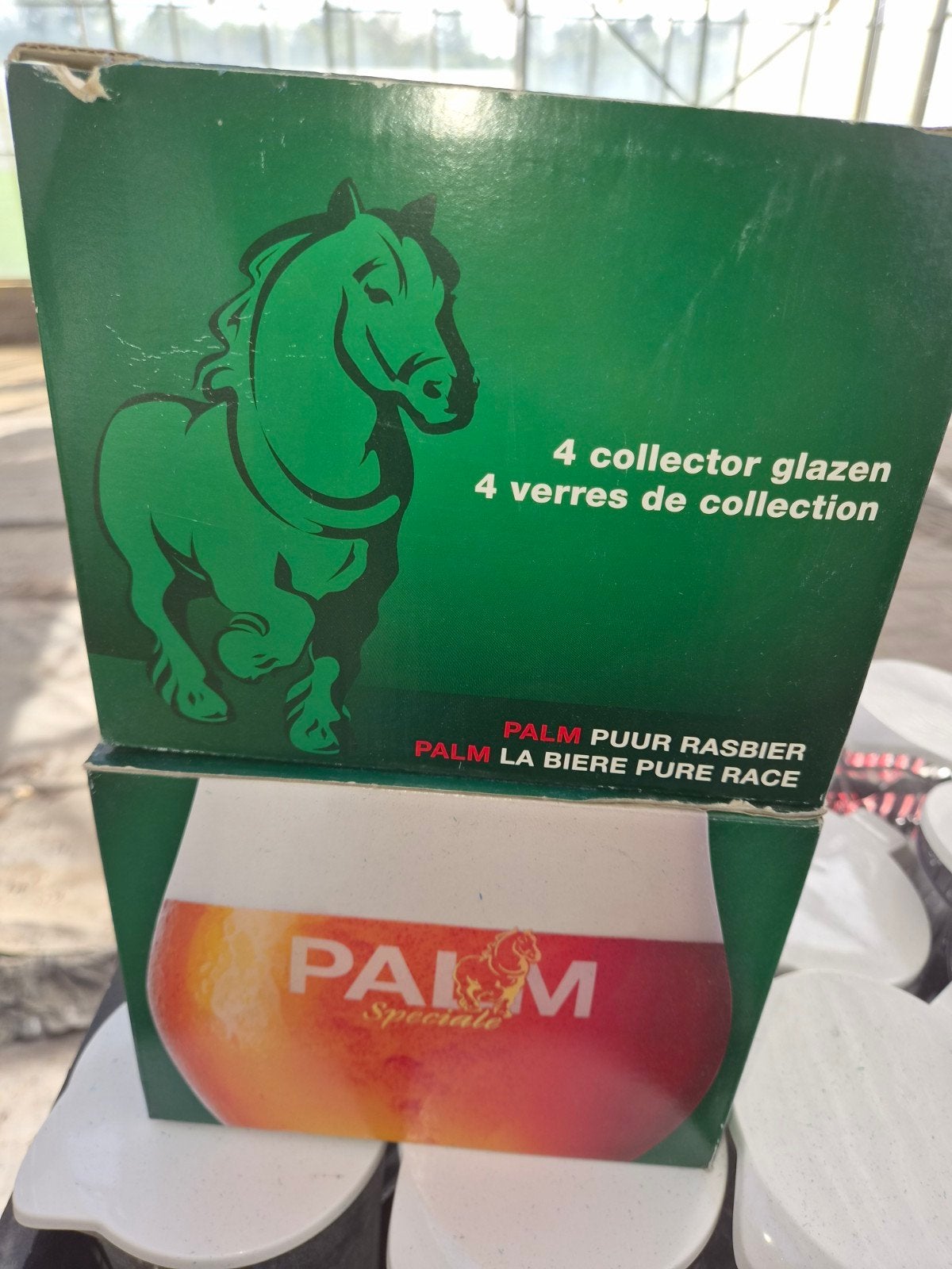 8x Vintage Palm Speciale Bierglazen (2 originele dozen), Verzamelen, Ophalen, Zo goed als nieuw, Glas of Glazen, Palm