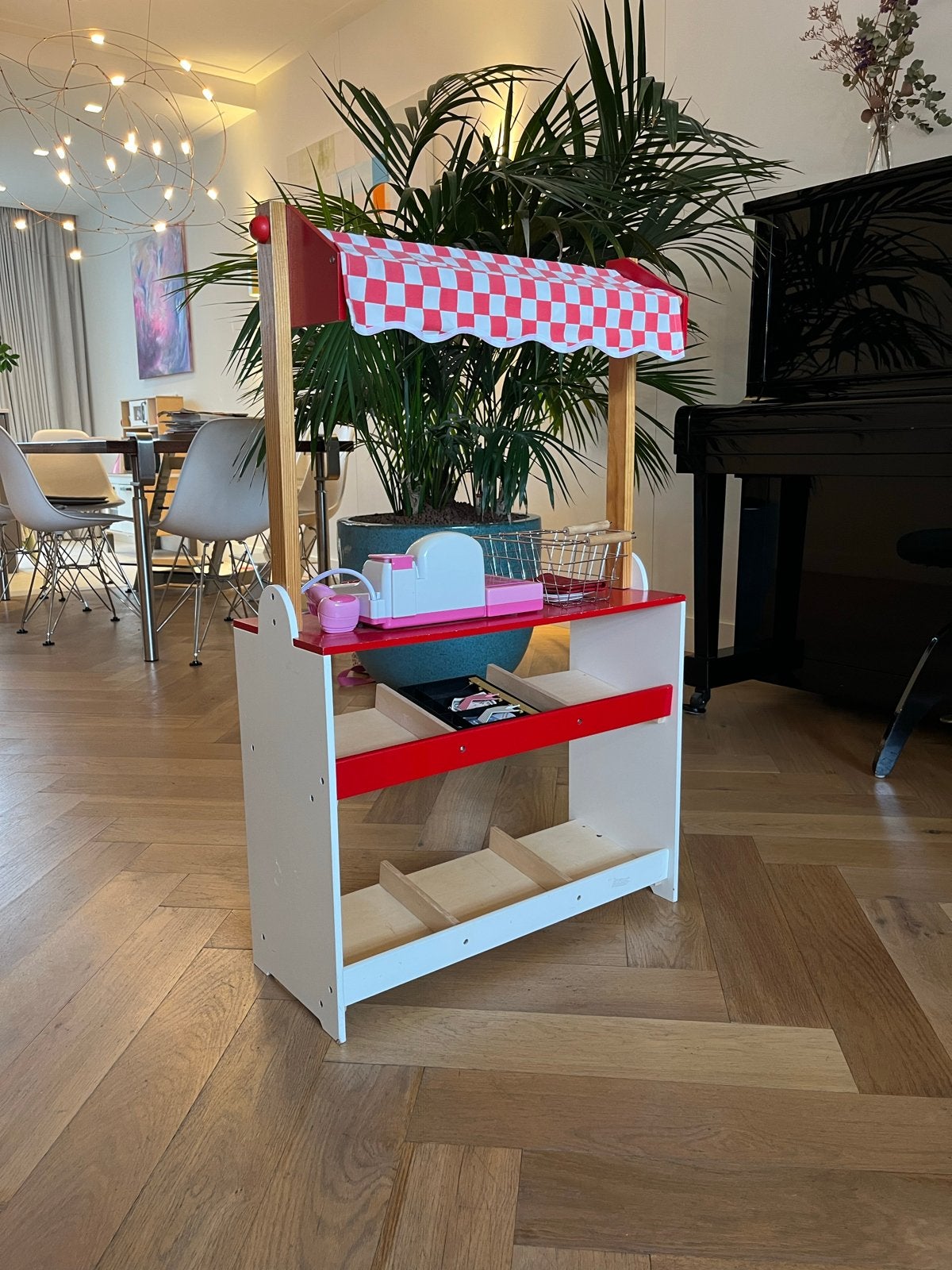 Houten Marktkraam / Winkeltje voor Kinderen met Kassa, Ophalen, Gebruikt, Jongen of Meisje
