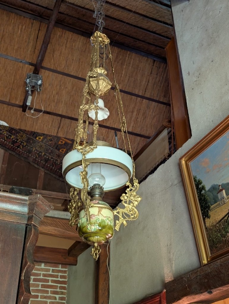 Antieke Oliehanglamp, Ophalen