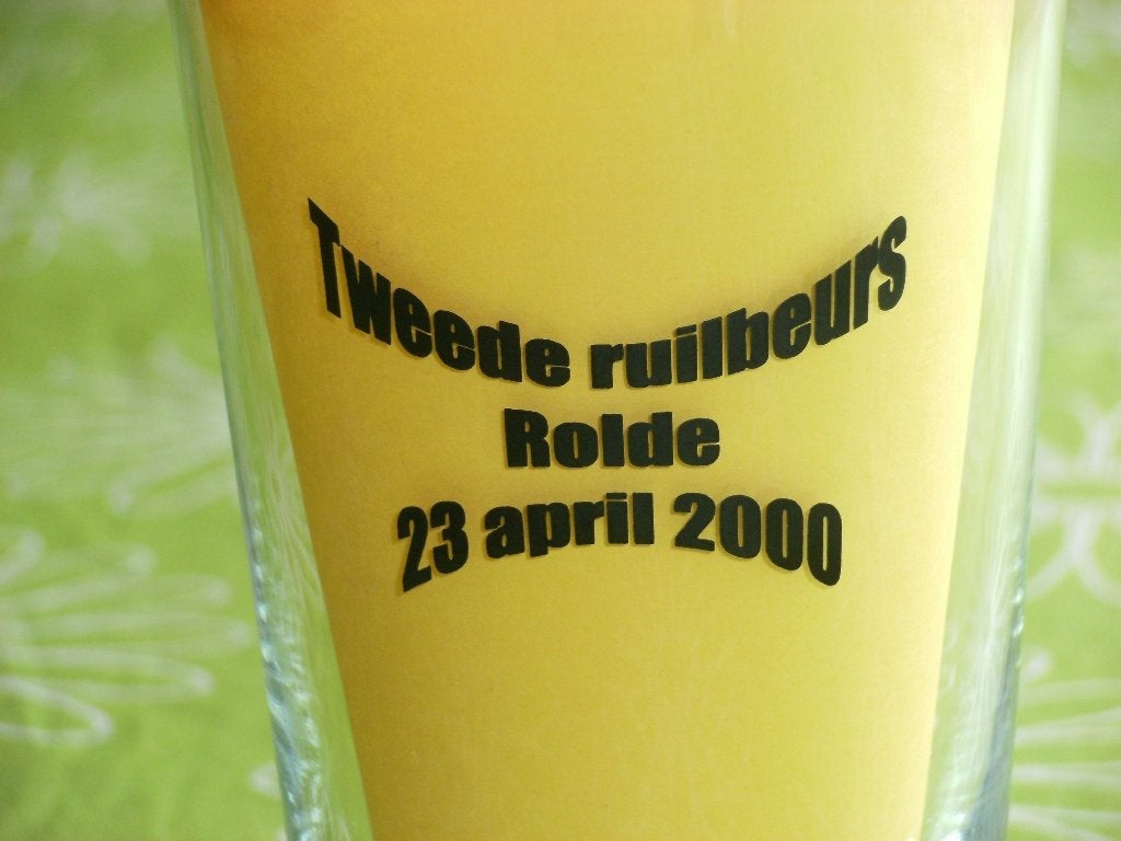 Grolsch Dubbeldruk Tweede ruilbeurs Rolde 23 april 2000, Ophalen of Verzenden, Zo goed als nieuw, Glas of Glazen, Grolsch