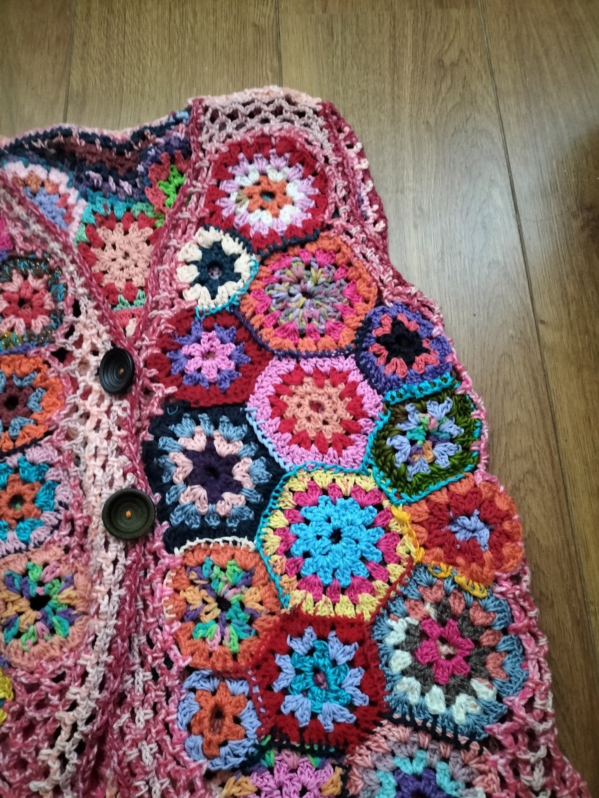 Handgehaakte giletvest mt L/XL, Ophalen of Verzenden, Zo goed als nieuw, Maat 46/48 (XL) of groter