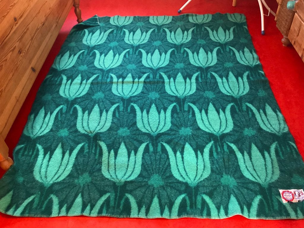 Wollen deken, van Wijk, 100% scheerwol, vintage, 170x210, Ophalen, Gebruikt, Deken of Dekbed, Twijfelaar