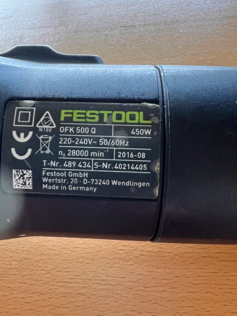 Festool OFK 500 Kantenfräser, Kantenfrees, Ophalen of Verzenden, Zo goed als nieuw, Festool