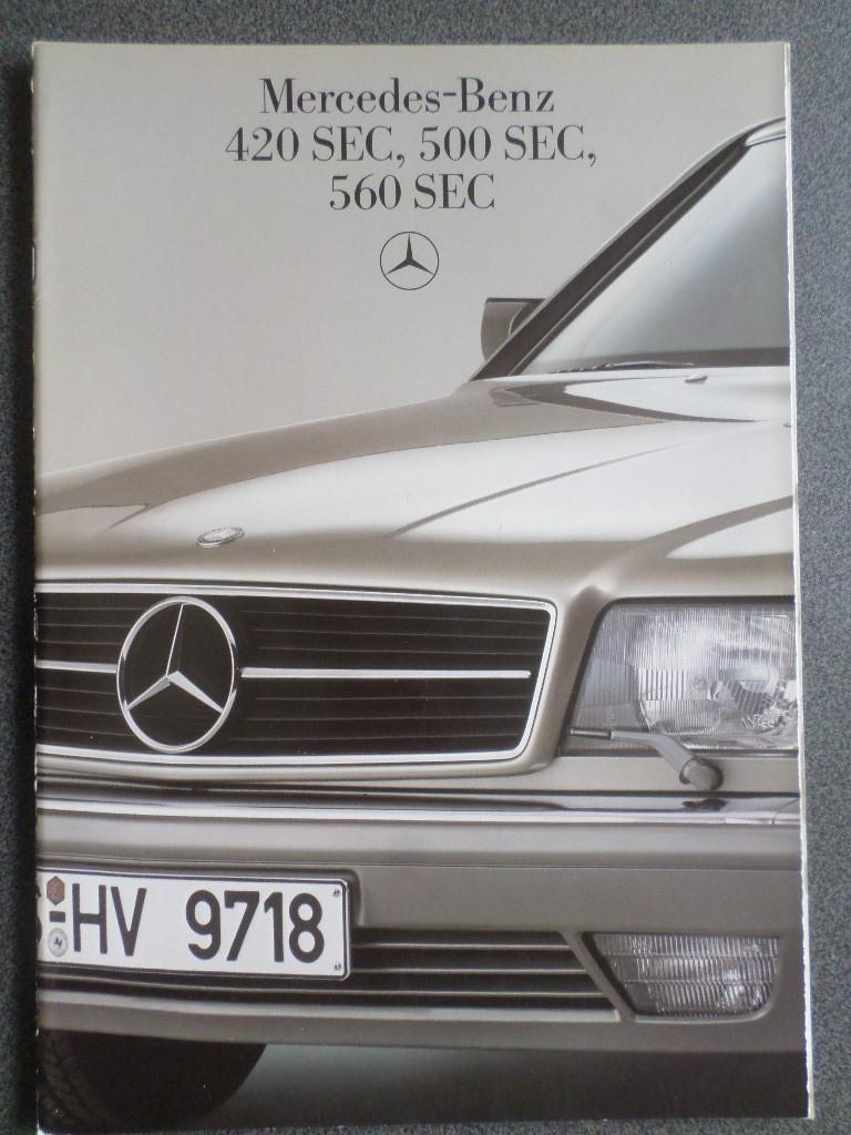 Mercedes 420 & 500 & 560 SEC 1285 Brochure, Boeken, Ophalen of Verzenden, Zo goed als nieuw, Mercedes