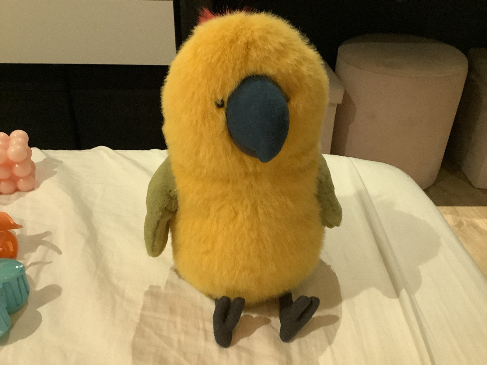Jellycat knuffel papegaai zoekt nieuw huisje, Ophalen, Jellycat, Overige typen, Middelgroot (20 tot 80 cm)