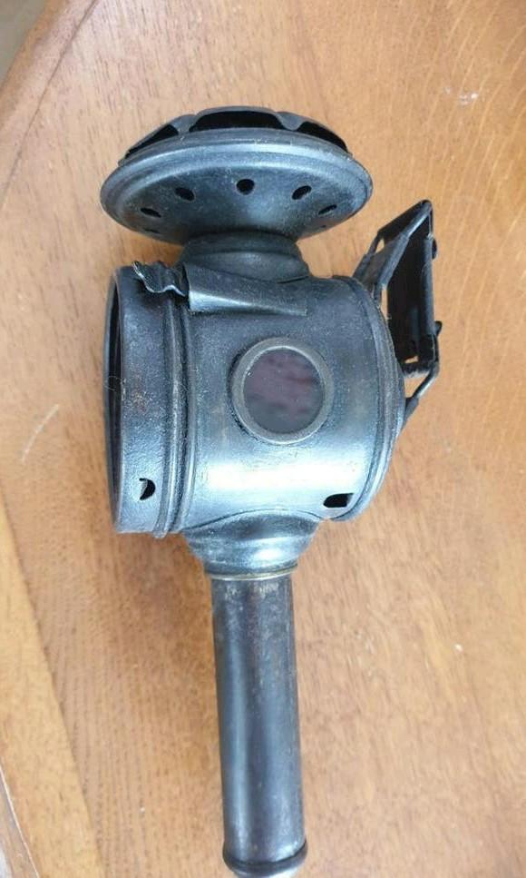 Antieke kaars fietslamp, Ophalen of Verzenden