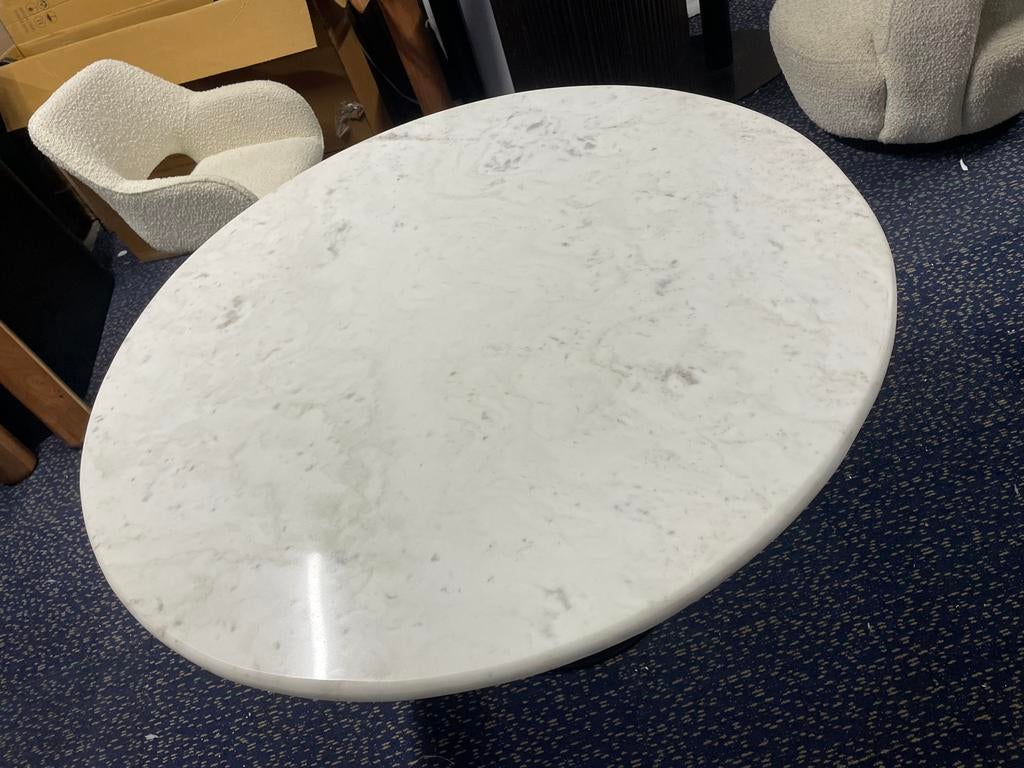 Eleonora marmer eettafel wit 120cm, Huis en Inrichting, Tafels | Eettafels, Ophalen of Verzenden, Nieuw, Rond, 100 tot 150 cm