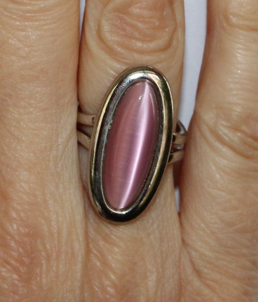 ZILVERkleurige ring ROZE katoog steen maat 53/54 dia 17,5 mm, Nieuw, Ophalen of Verzenden, 17 tot 18, Dame of Heer
