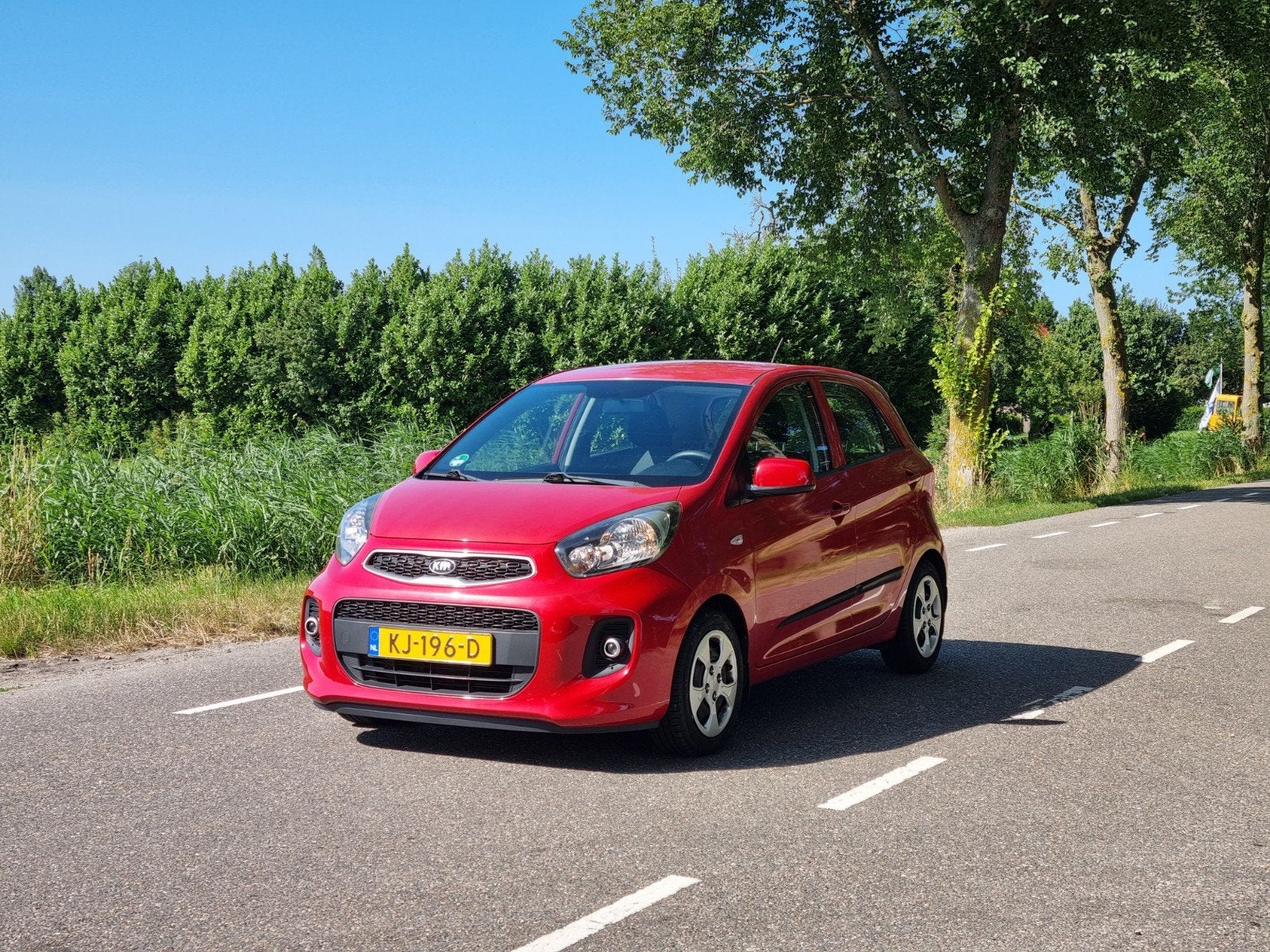 Kia Picanto 1.0 Cvvt 66 PK 5D 2016 Rood, Auto's, Stof, Zwart, 4 stoelen, Origineel Nederlands