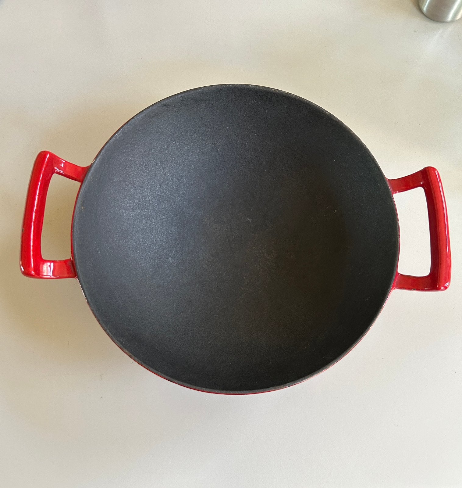 Gietijzeren wokpan rood, Ophalen, Zo goed als nieuw, Gietijzer, Wok