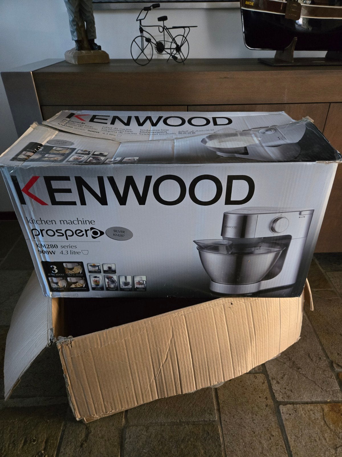 Kenwood KM280 keukenmachine, Witgoed en Apparatuur, 4 liter of meer, 3 snelheden of meer, Ophalen of Verzenden, Zo goed als nieuw