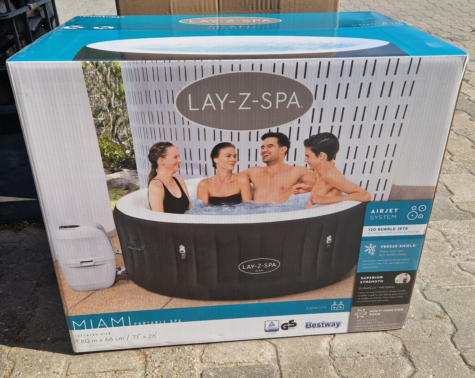 Bestway Lay-Z-spa Miami, Ophalen, Nieuw, Opblaasbaar