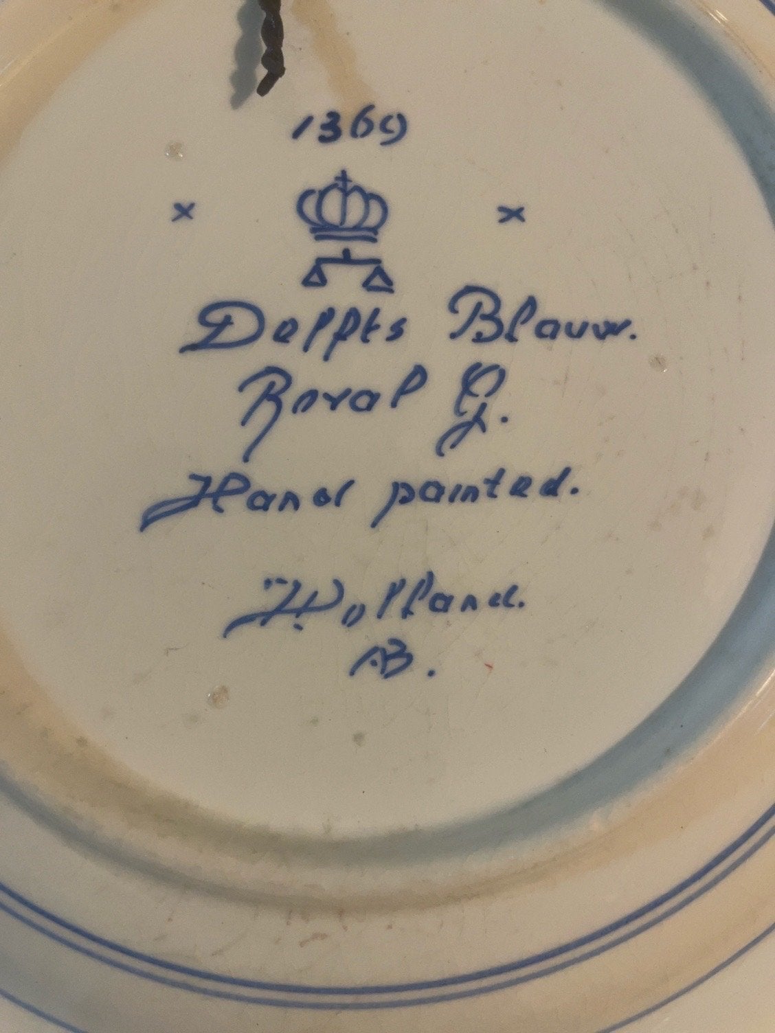 Antiek Delfts Blauw Bord - Handgeschilderd Holland, Ophalen