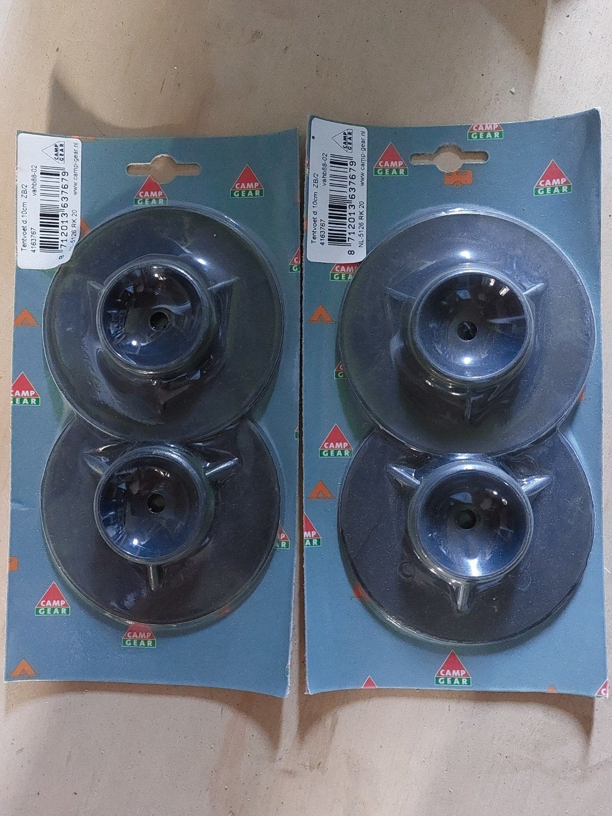 Tentvoetjes Camp Gear - 2x 2 stuks, Ø 10cm, Ophalen of Verzenden