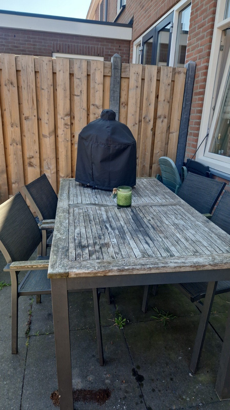 Tuinset tafel en 4 stoelen  Bois Le Duc, Ophalen, 4 zitplaatsen, Gebruikt, Aluminium