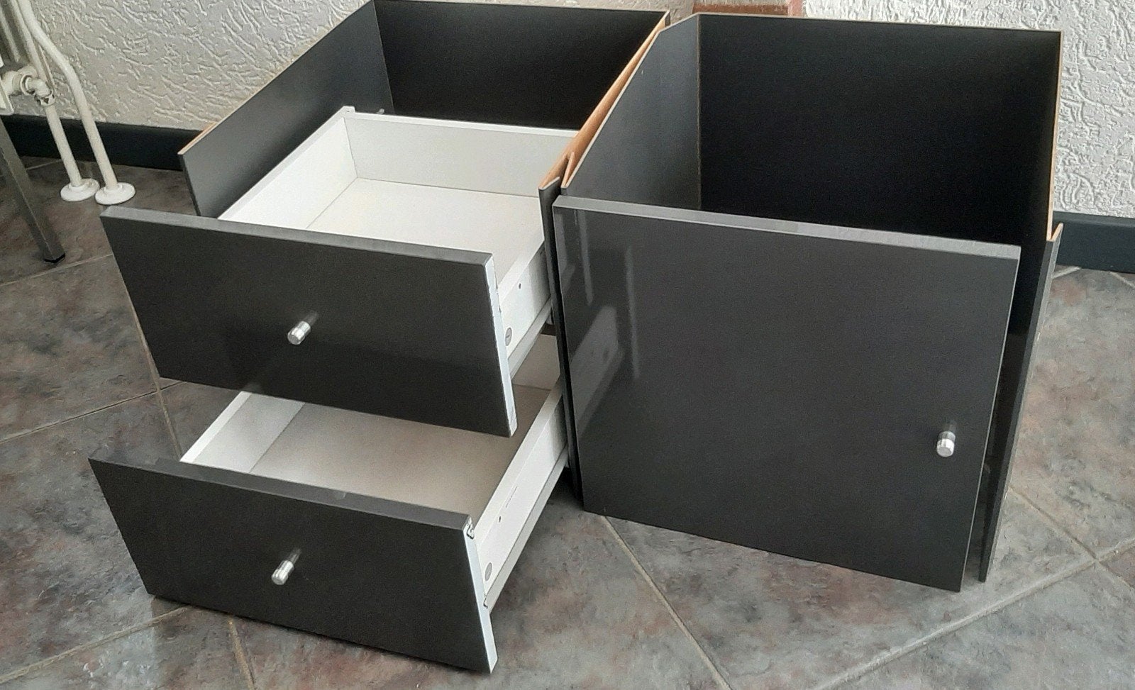 deurtje en ladekast antraciet voor ikea kallax Vakkenkast, Ophalen