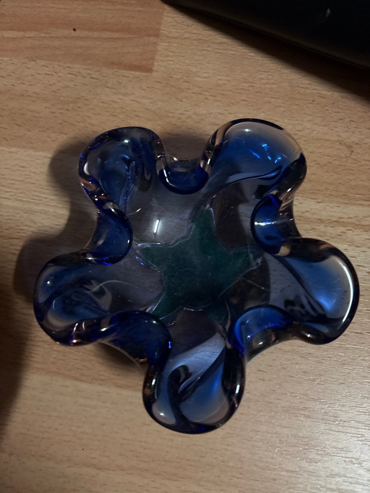 Vintage Murano Glazen Asbak/Schaal - Kobaltblauw, Ophalen of Verzenden