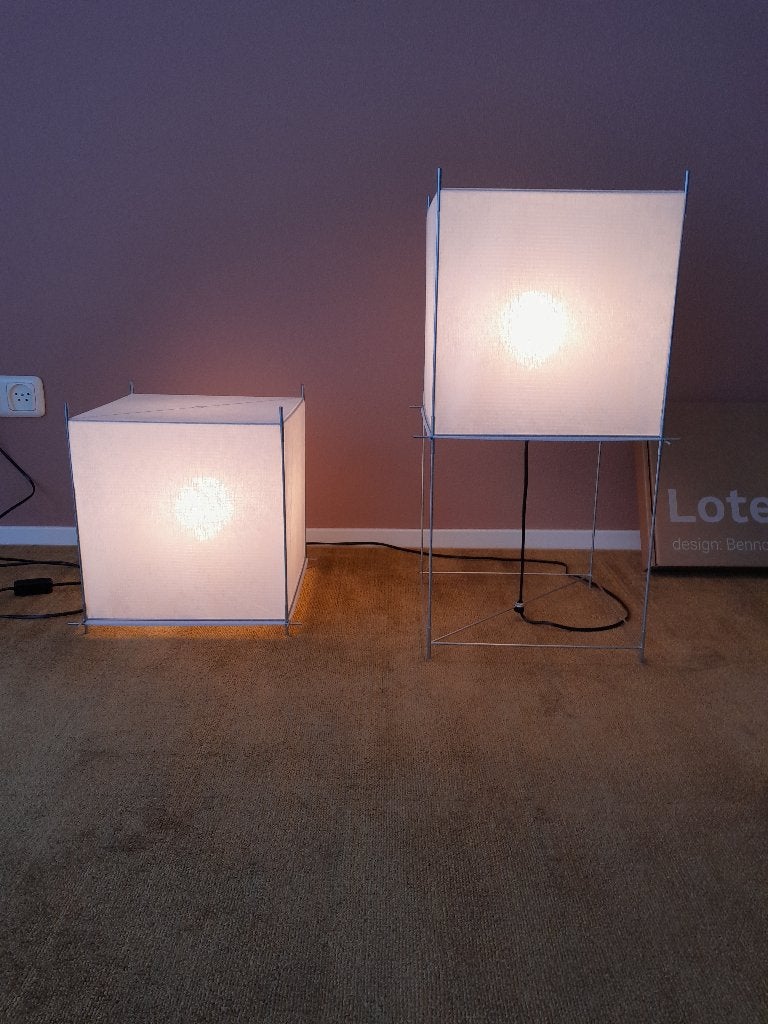 2x Lotek - Hollands Licht - Benno Premsela, Huis en Inrichting, Lampen | Vloerlampen, Ophalen, 100 tot 150 cm, E27 (groot), Zo goed als nieuw