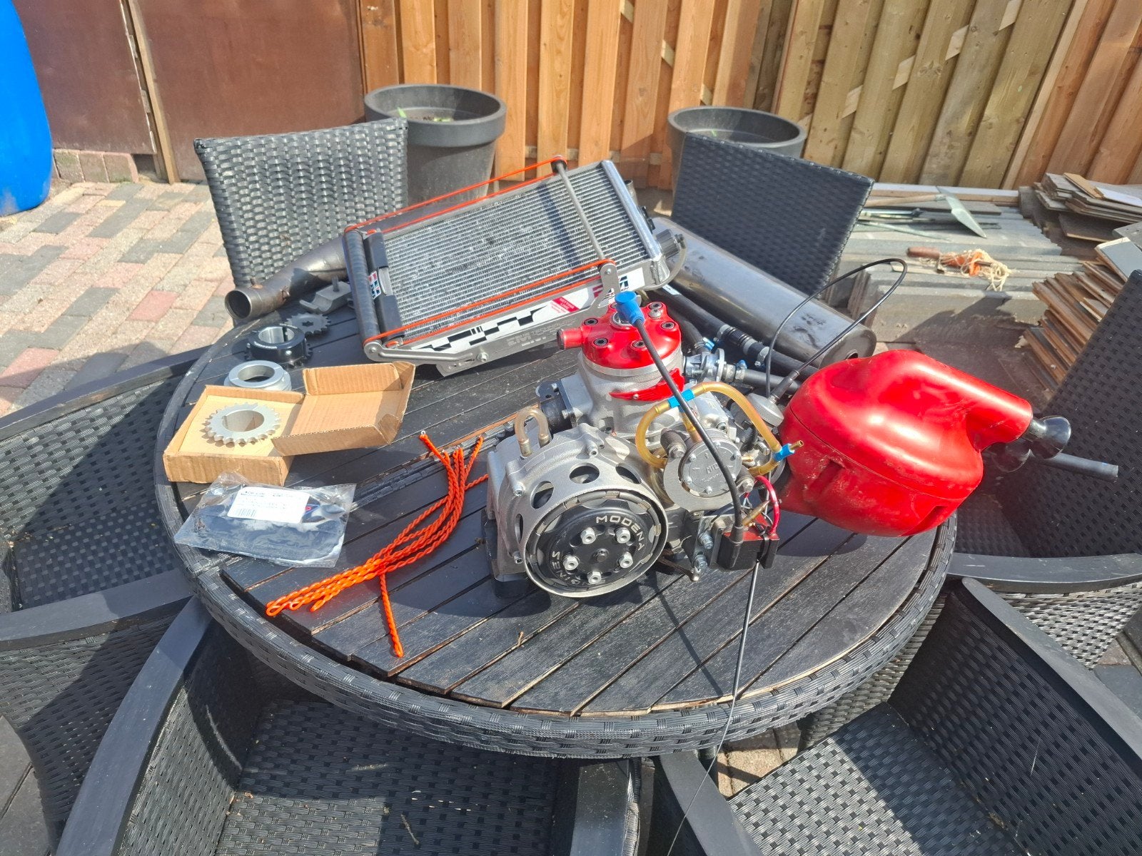 Modena kk1 compleet set, Ophalen, Zo goed als nieuw, Onderdelen Kart