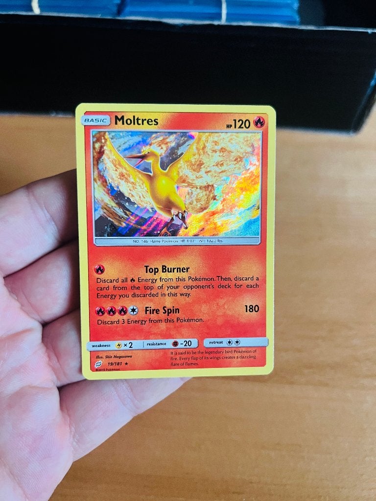 Moltres 19/181 Holo Team Up Pokemon, Verzenden, Zo goed als nieuw, Losse kaart, Foil