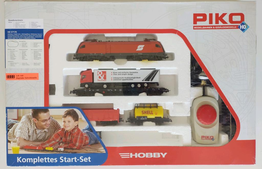 PIKO H0 57170 startset goederentrein met locomotief TAURUS, Treinset, Gelijkstroom, Zo goed als nieuw, Analoog