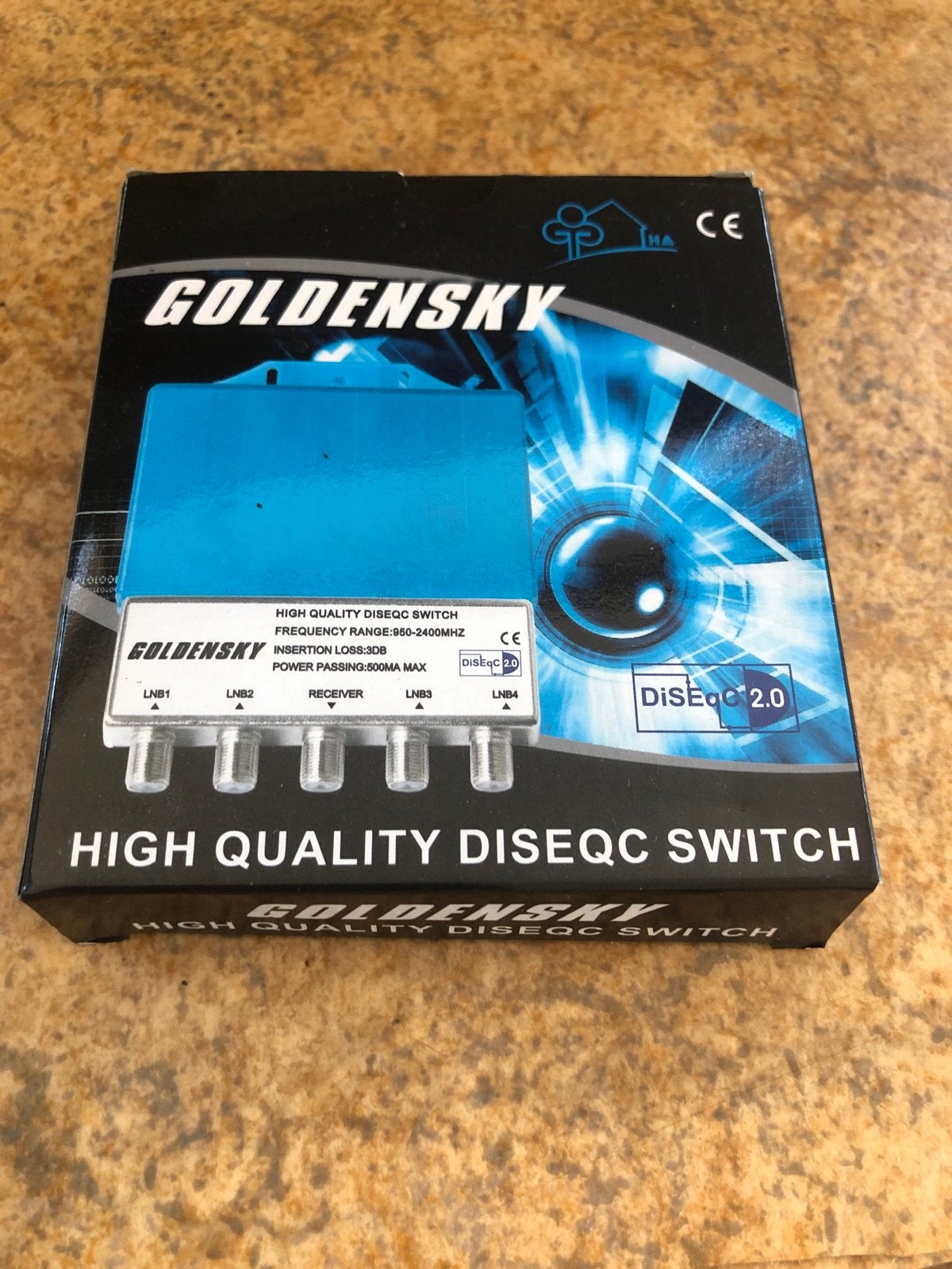 Goldensky DiSEqC 2.0 Schakelaar - Hoge Kwaliteit, Ophalen of Verzenden, Nieuw, (Schotel)antenne-accessoires, Overige merken