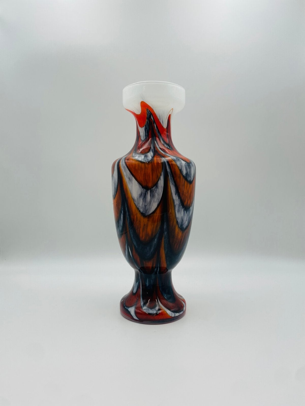 Grote Murano vaas met levendig patroon, Ophalen of Verzenden