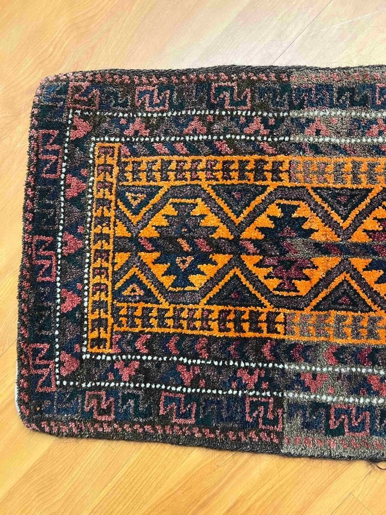Vintage handgeknoopt Turks tapijt 87/43 cm, Huis en Inrichting, Stoffering | Tapijten en Kleden, Minder dan 50 cm, Gebruikt, 50 tot 100 cm
