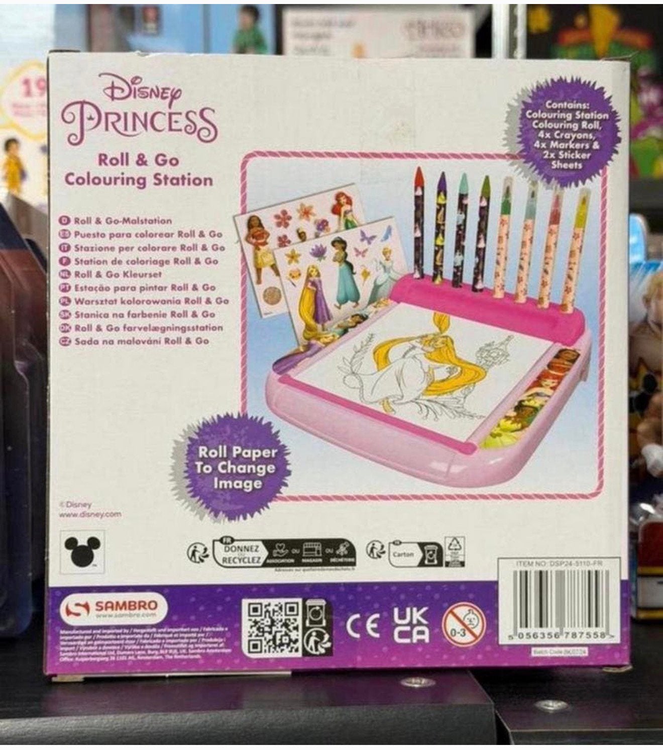 Disney Prinses Tekenbord Kleurset met rol tekenen prinsessen, Assepoester of Belle, Nieuw, H, H