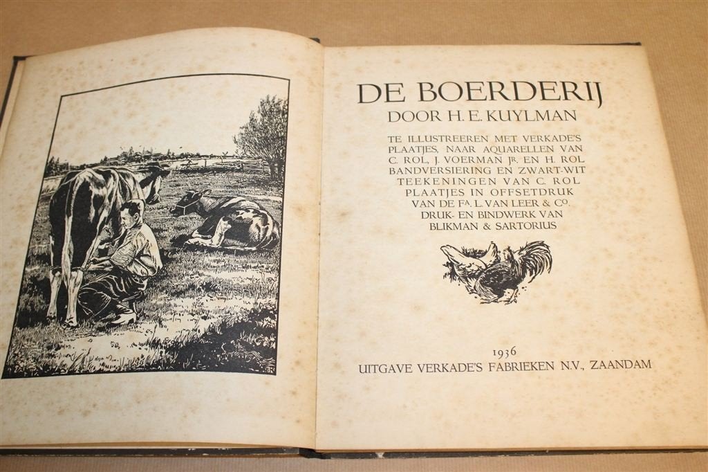 De Boerderij — Compleet Verkade Album, Antiek 1936, Ophalen of Verzenden, Gelezen