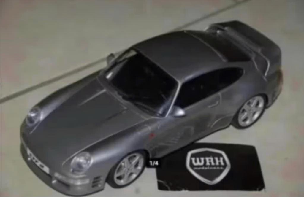 1:18 PORSCHE 911 RUF CTR2 GT spirit zilver resin no box WRH, Hobby en Vrije tijd, Modelauto's | 1:18, Zo goed als nieuw, Auto