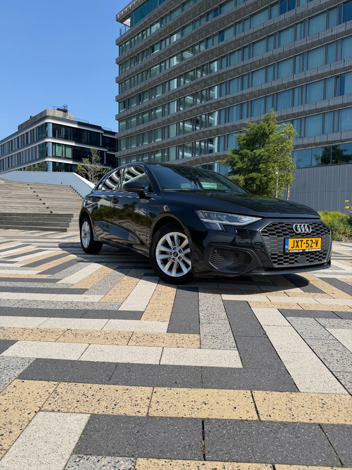 Audi A3 30 Tfsi S-line 110pk S-tronic 2021| Leer | Automaat, Auto's, Audi, Zwart, Leder, Particulier, 3 cilinders