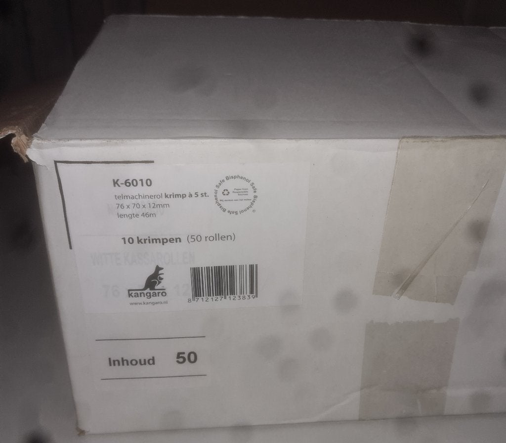 Kassarollen / Telmachinerollen Kangaro K-6010 90 rollen, Ophalen, Nieuw