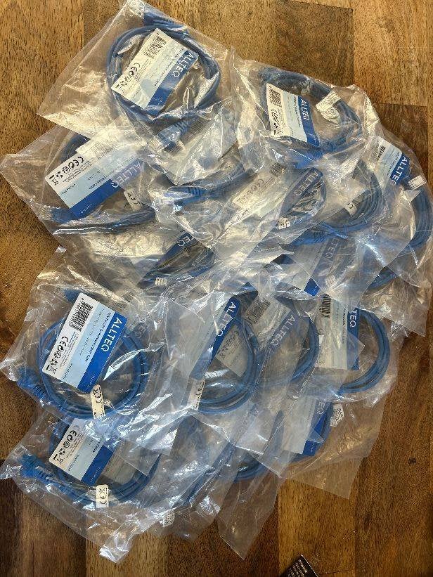 ☎️ PARTY 20x NIEUW UTP ALLTEQ 1.0m CAT5E Blauw ☎️, Ophalen of Verzenden, Nieuw
