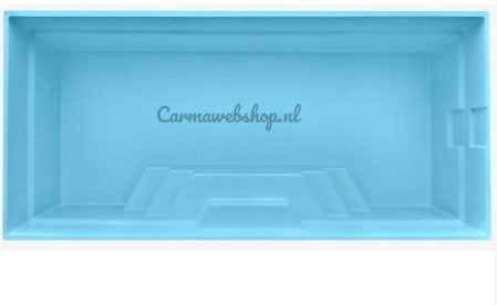 Polyester Zwembad Malaga - 630 X 300 X 150CM, Verzenden, Nieuw, Afdekzeil