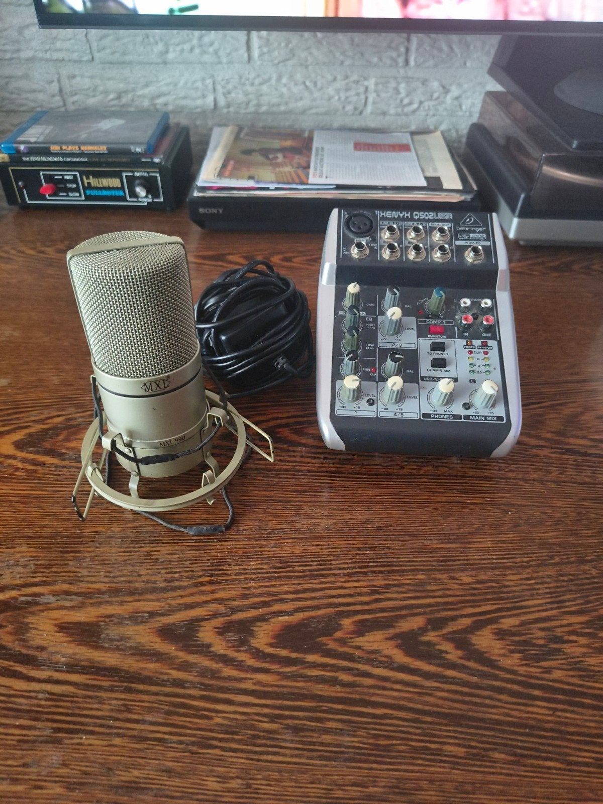 MXL 990 XLR microfoon + Behringer mixer, Ophalen of Verzenden, Zangmicrofoon