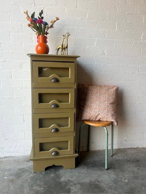 Antiek ladenkastje,apotheekkastje,grutterskastje restyled, Antiek, Minder dan 50 cm, Ophalen of Verzenden, Zo goed als nieuw