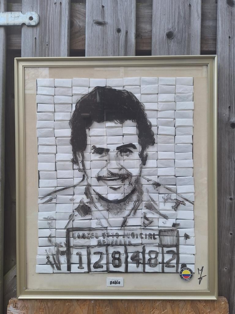 Exclusief Pablo Escobar Kunstwerk - Uniek Verzamelaarsitem, Antiek en Kunst, Kunst | Schilderijen | Klassiek, Ophalen of Verzenden