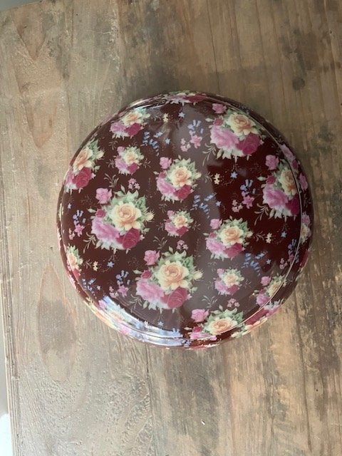 Schaaltje met deksel.. bordeaux met bloemen, Antiek en Kunst, Antiek | Glas en Kristal, Ophalen of Verzenden