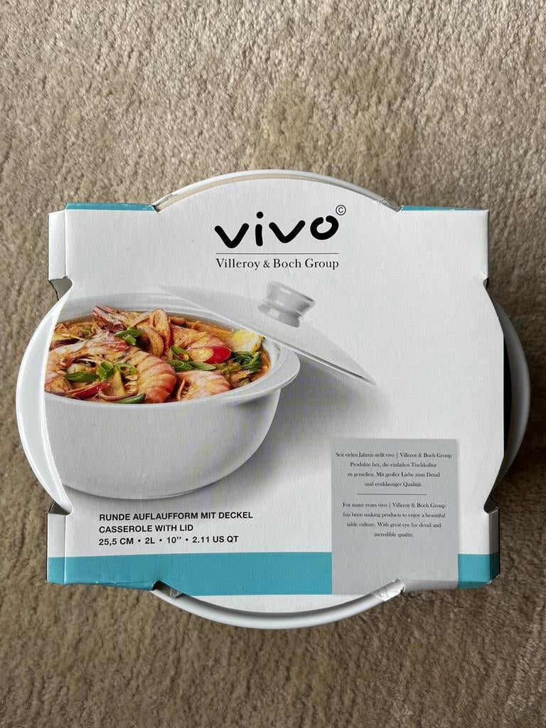 Nieuwe ovenschaal+deksel - Vivo (Villeroy & Boch) - 25,5 cm, Ophalen of Verzenden, Nieuw, Overige materialen