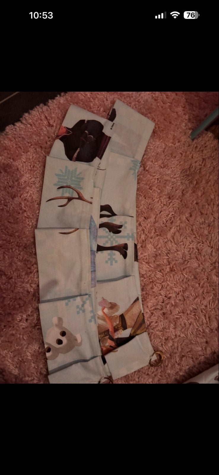 Frozen gordijnen wit/lichtblauw 90x223 cm, Ophalen of Verzenden, Zo goed als nieuw, Wit, Gordijn
