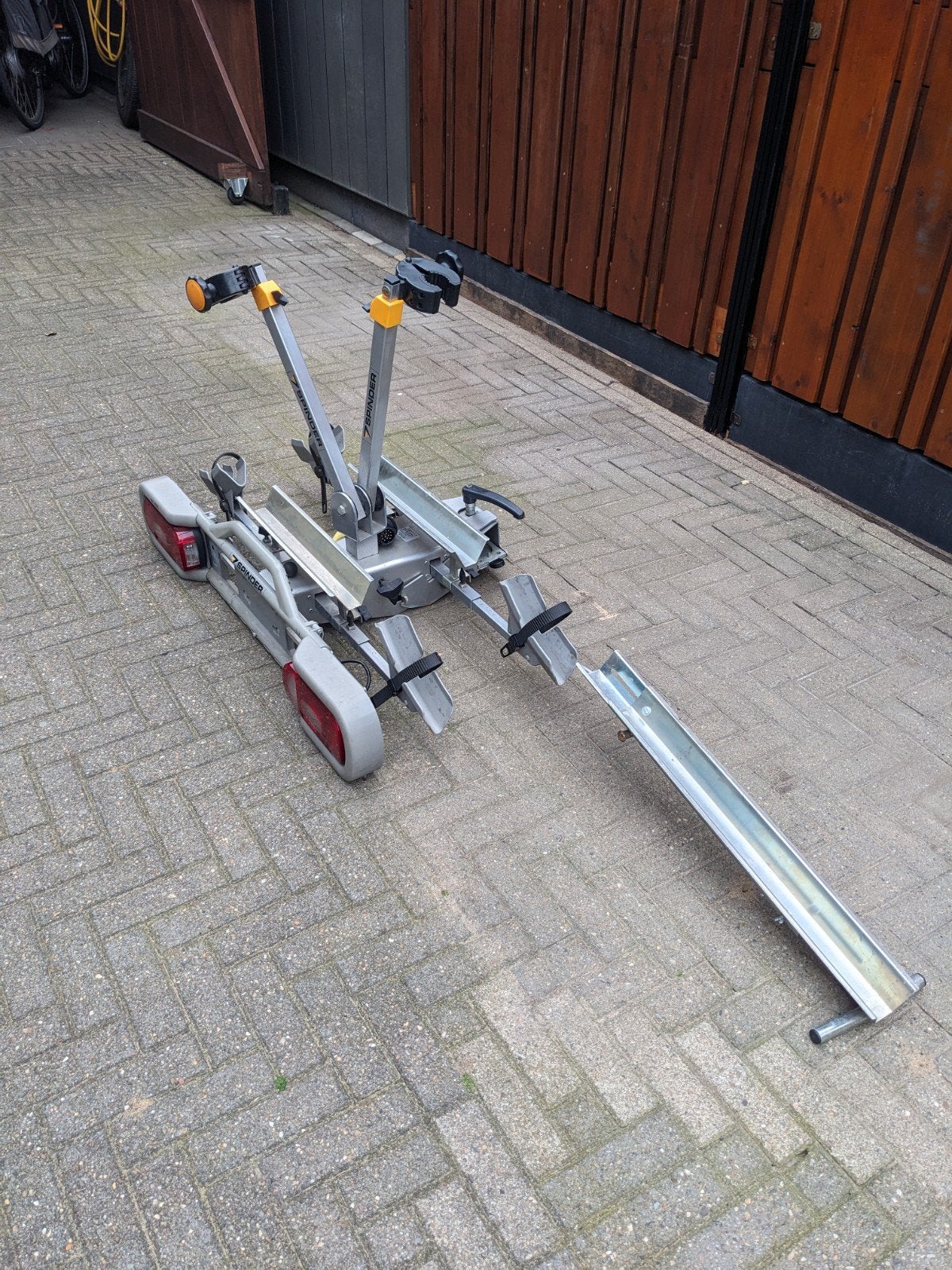 Spinder Elite Trekhaakdrager voor 2 fietsen, Auto diversen, Ophalen, Gebruikt, 2 fietsen, Trekhaakdrager