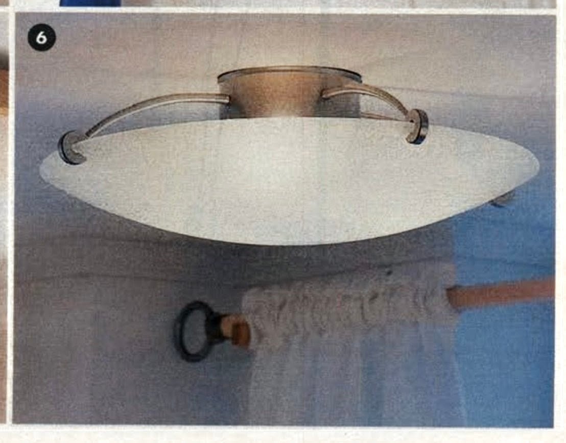 Stijlvolle plafondlamp van Ikea, model V9504-1 90's, Ophalen, Beige, Gebruikt, Inclusief lichtbron