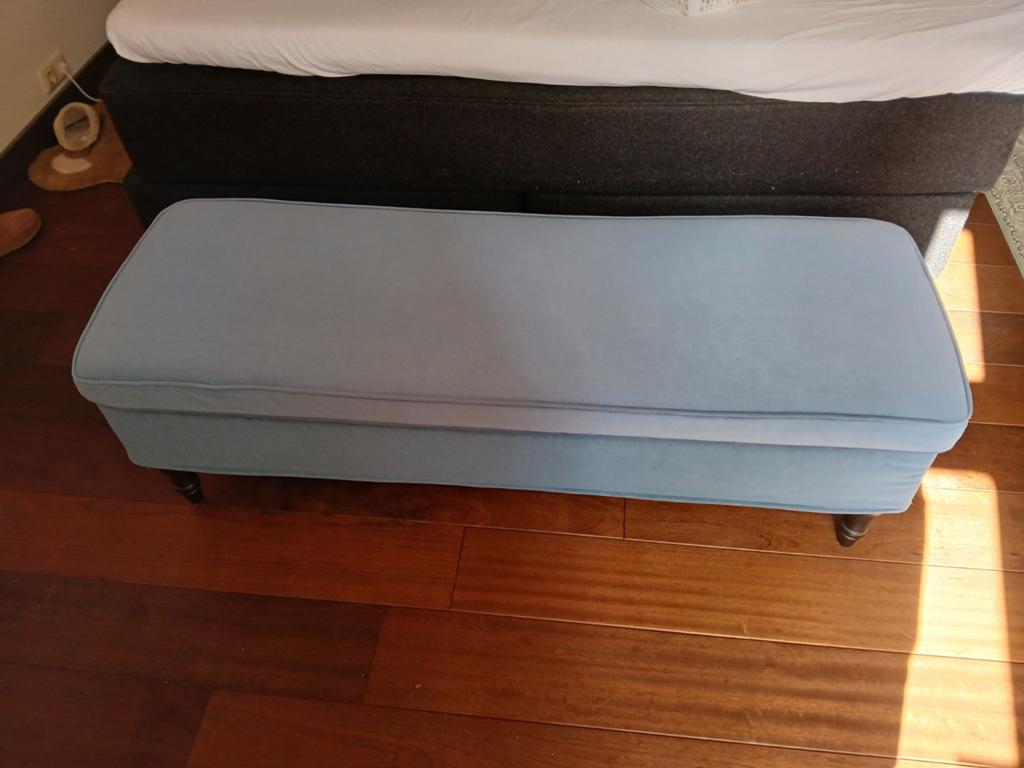 Bankje met opbergruimte, 1.50 x 0.50 m, zo goed als nieuw, Minder dan 75 cm, 150 tot 200 cm, Ophalen of Verzenden, Zo goed als nieuw