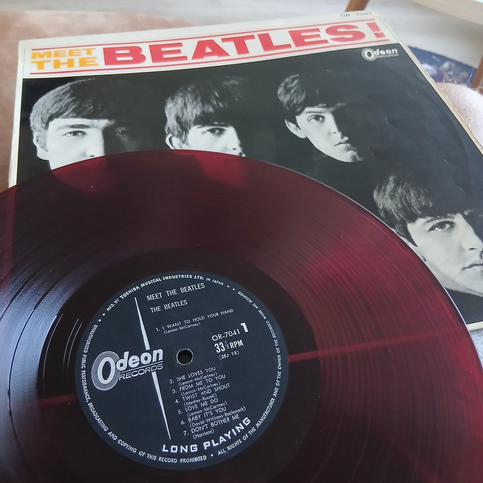 The Beatles - Meet The Beatles! (Rode Vinyl Japanse Persing), Cd's en Dvd's, Vinyl | Pop, LP, Import, Pop, Ophalen of Verzenden