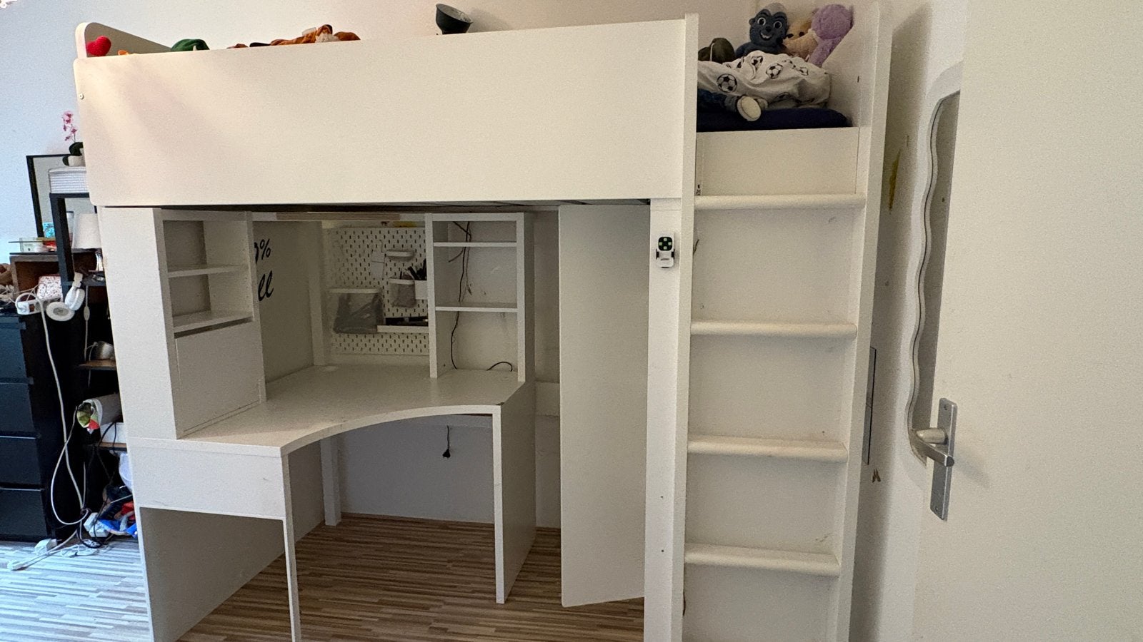 IKEA Stuva Hoogslaper met Kast en Bureau (overcompleet), Ophalen, Gebruikt, Eenpersoons, 200 cm