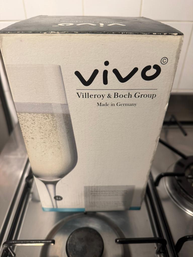 Vivo by Villeroy & Boch, Champagne glazen (4 stuks), Ophalen, Porselein, Overige stijlen