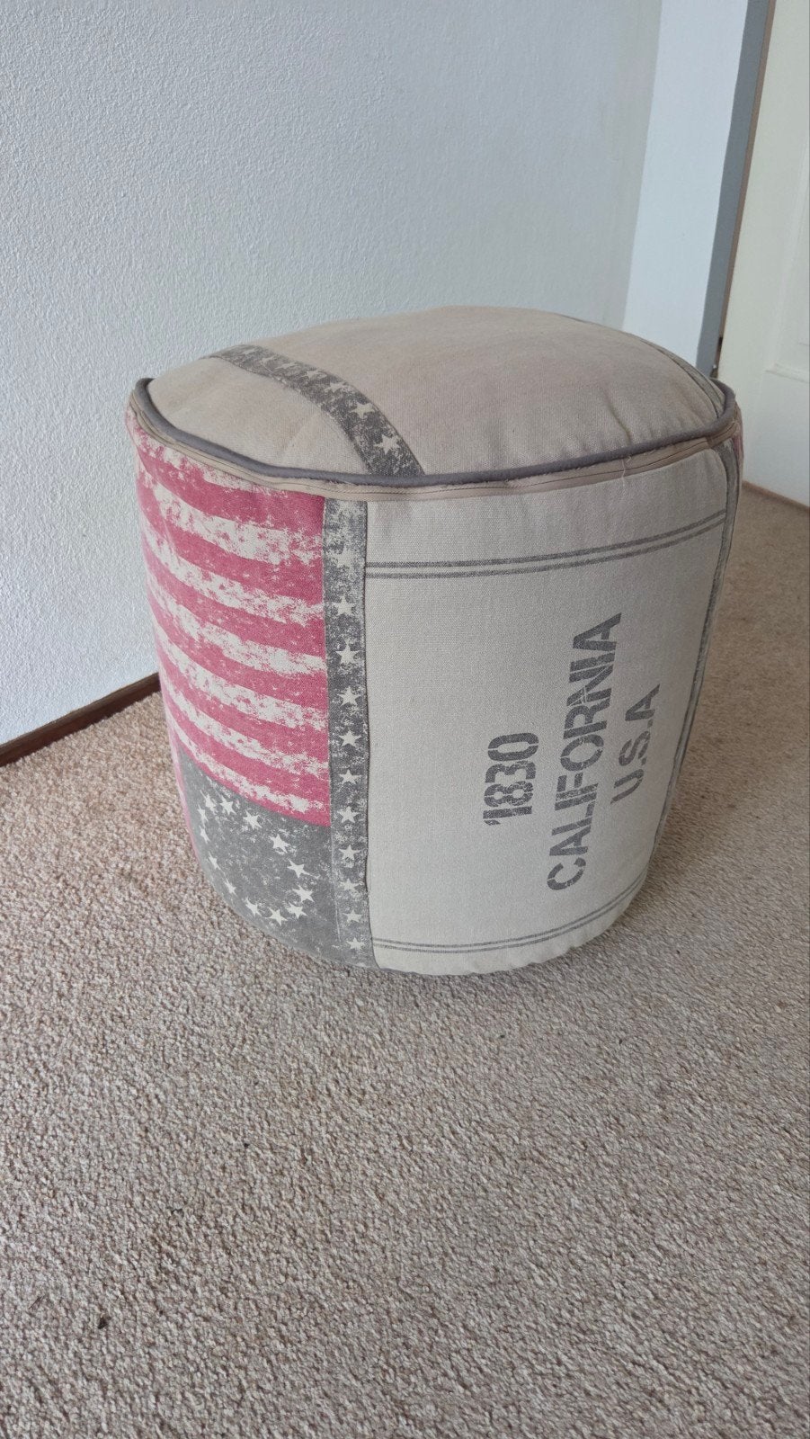 Zitzak/Voetenkussen/Poef met Amerikaans design, Ophalen, Minder dan 50 cm, Rond, Minder dan 50 cm